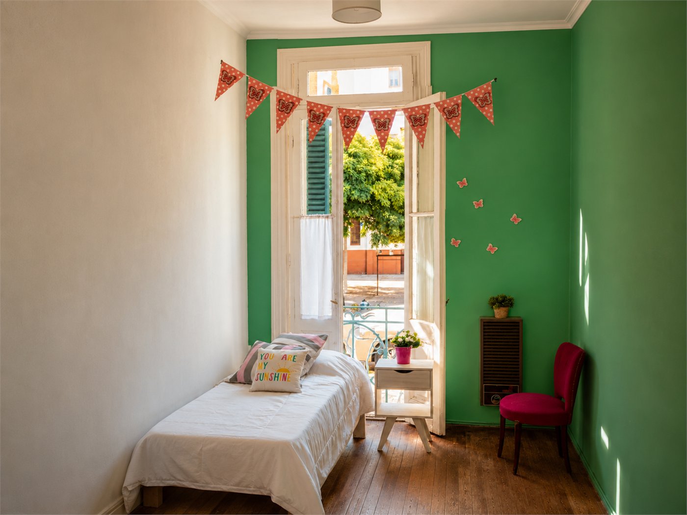 Habitación de la residencia para adultos mayores Hogar Luz, Bahía Blanca